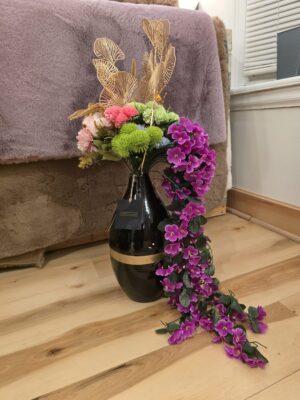 Midnight Orchid Cascade Vase