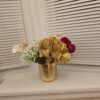 Golden Blush Floral Arrangement in Textured Gold Vase