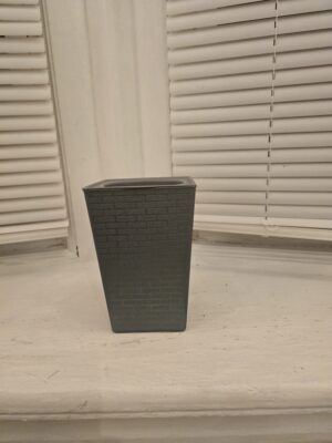 Matte Charcoal Textured Planter Vase