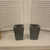 Matte Charcoal Textured Planter Vase